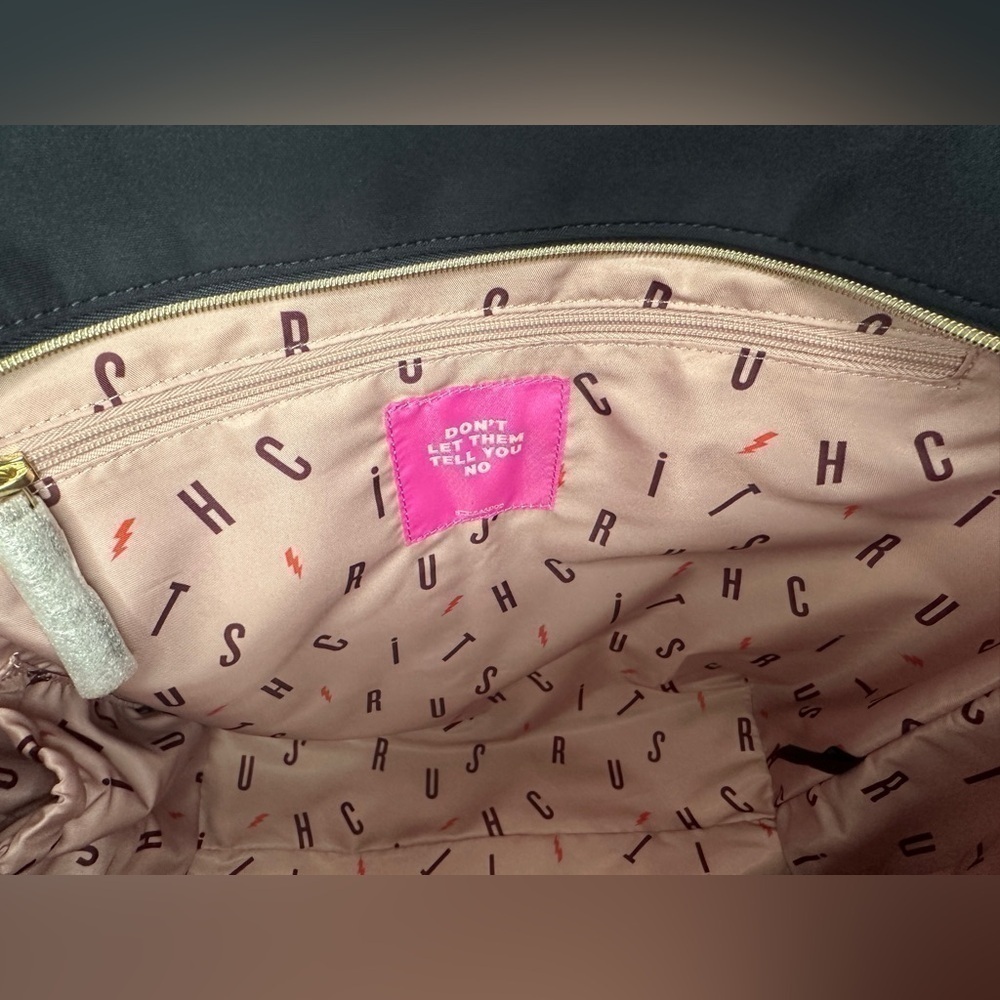 New Without Tags Stella & Dot Crush It Bow Tote Large Tote/ Travel Bag - Picture 8 of 14